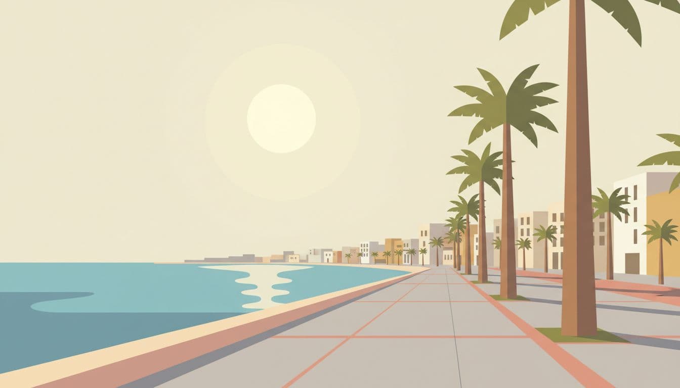 Larnaca coastal promenade Cyprus