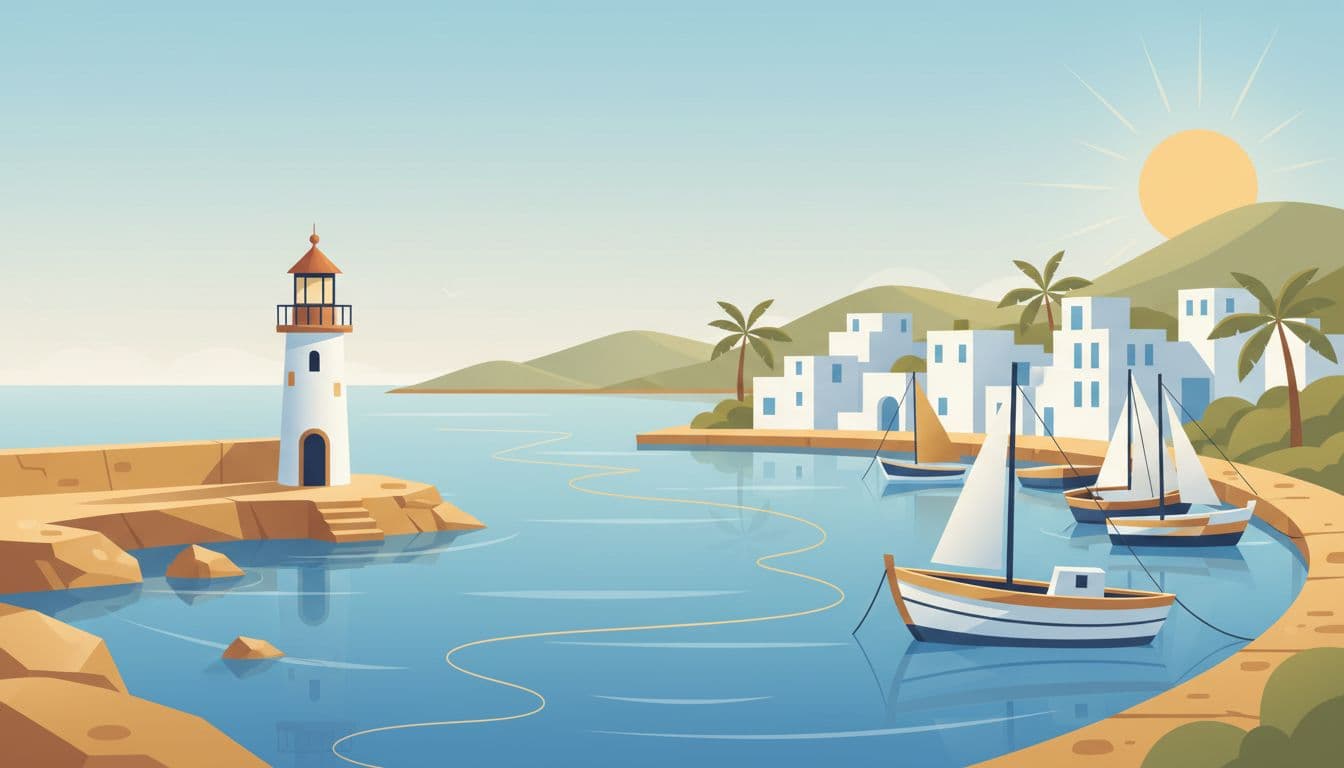 Paphos harbour and medieval castle Cyprus