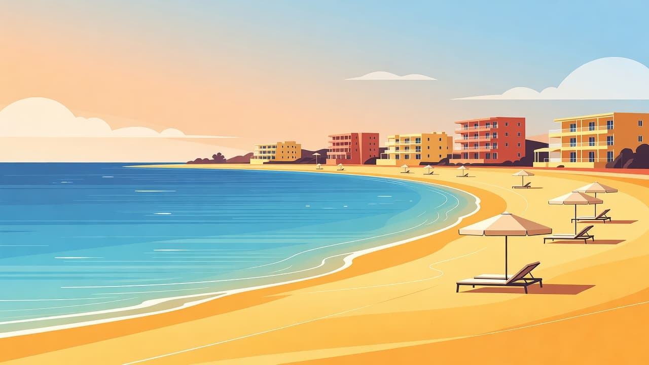 Protaras coastline beach resort Cyprus